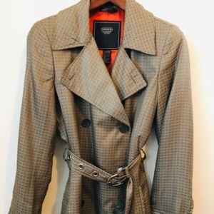 Coach logo raincoat, size 8